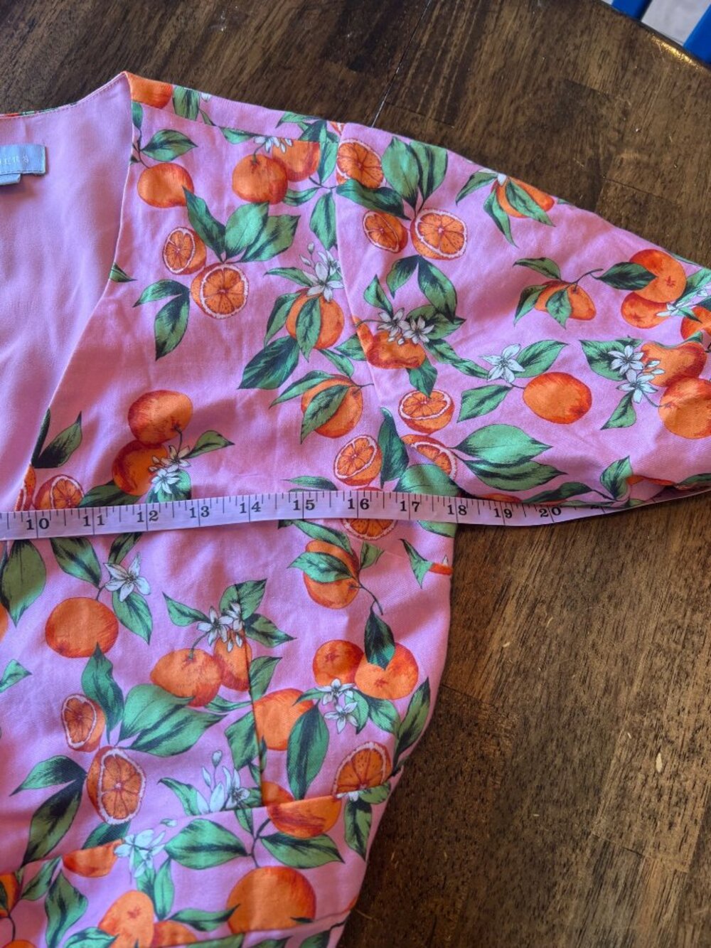 Finders Keepers Aranciata Orange Print Wrap Dress Mini Ruffle Puff Short Sleeve - Picture 8 of 11